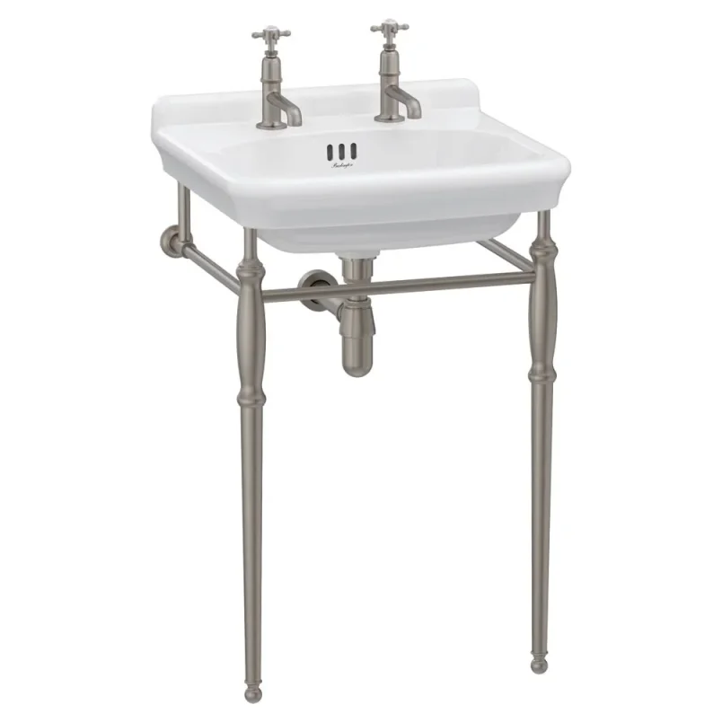 Burlington Guild Basin Stand 560mm Brushed Nickel product image - Image 2