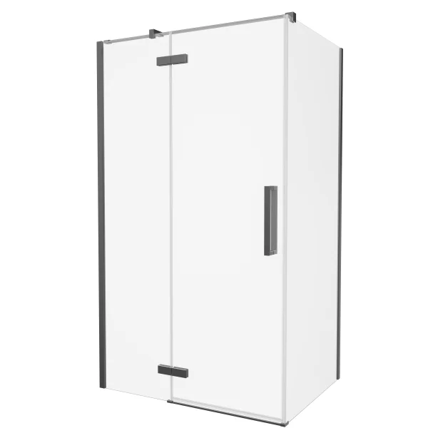 Crosswater Asura 800mm Side Panel for Soft Close Hinged Door Slate