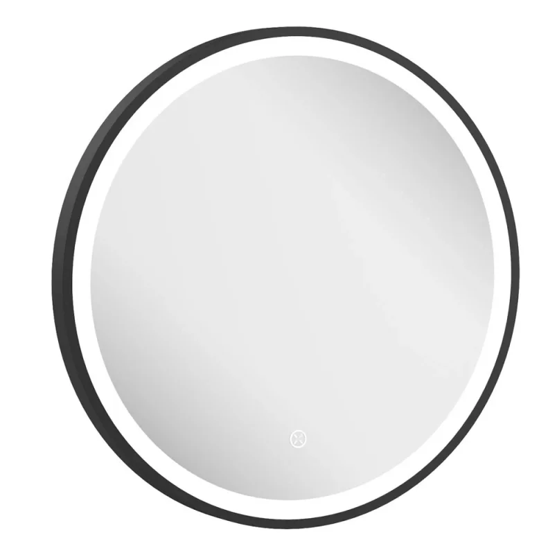 Crosswater Infinity Illuminated Mirror 500 Matt Black detail view - Image 2