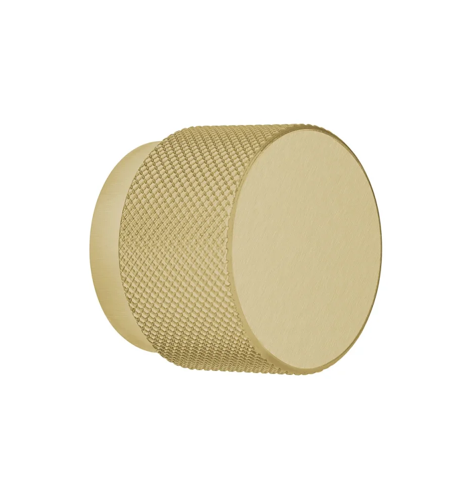 Crosswater Knurled Furniture Handle x 1 Brushed Brass product image - Image 3