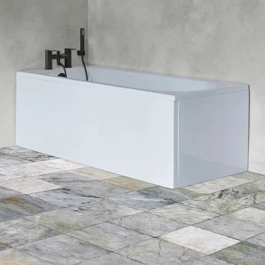 Crosswater Flow Single Ended Arcylic Bath 1800 x 800mm detail view - Image 2
