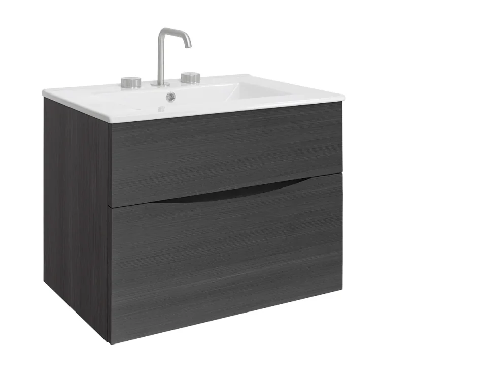 Crosswater Glide II Basin 700 Ceramic 3TH White Gloss product image - Image 1