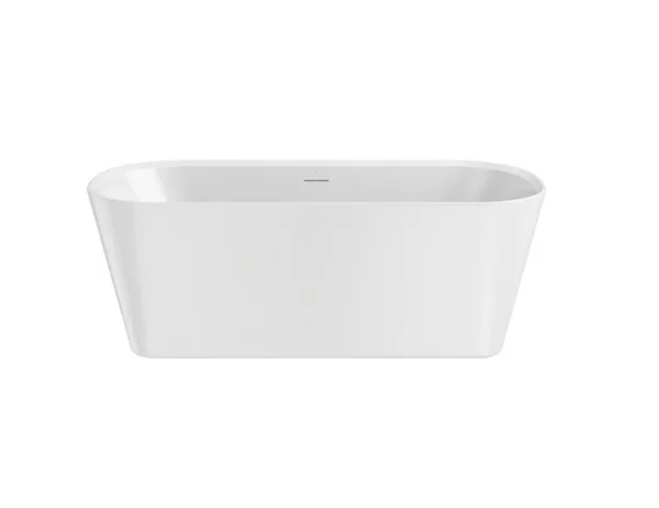 Crosswater Carne Free Standing Bath with Overflow and Waste 1700 x 750mm Gloss White