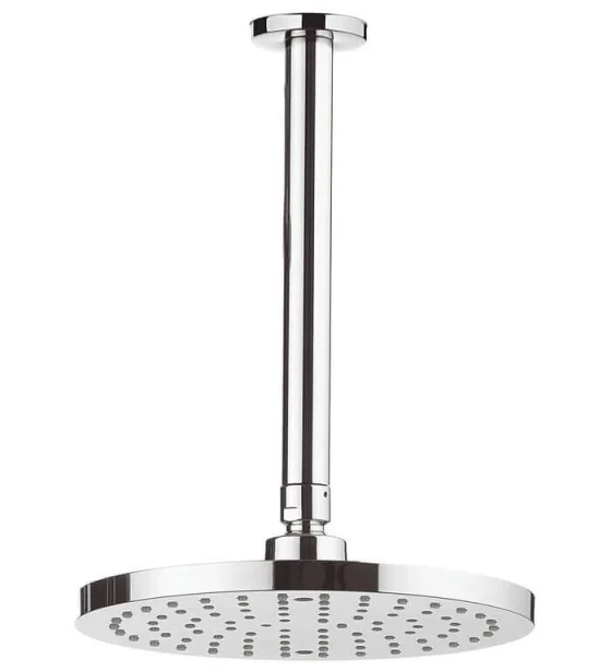 Crosswater Fusion Fixed Head 200mm & Ceiling Arm Round Chrome product image - Image 3
