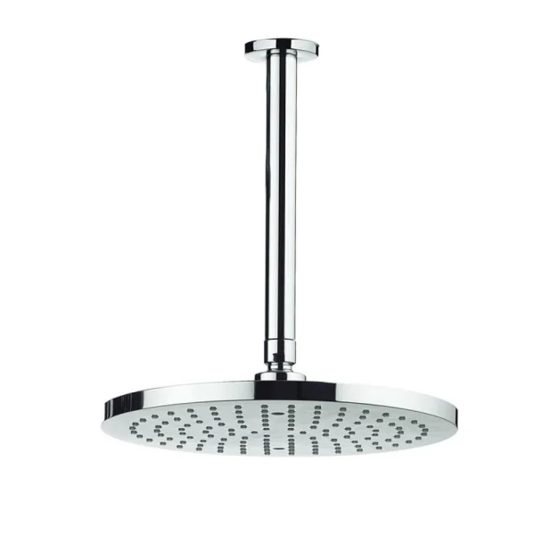 Crosswater Fusion Fixed Head 250mm & Ceiling Arm Round Chrome