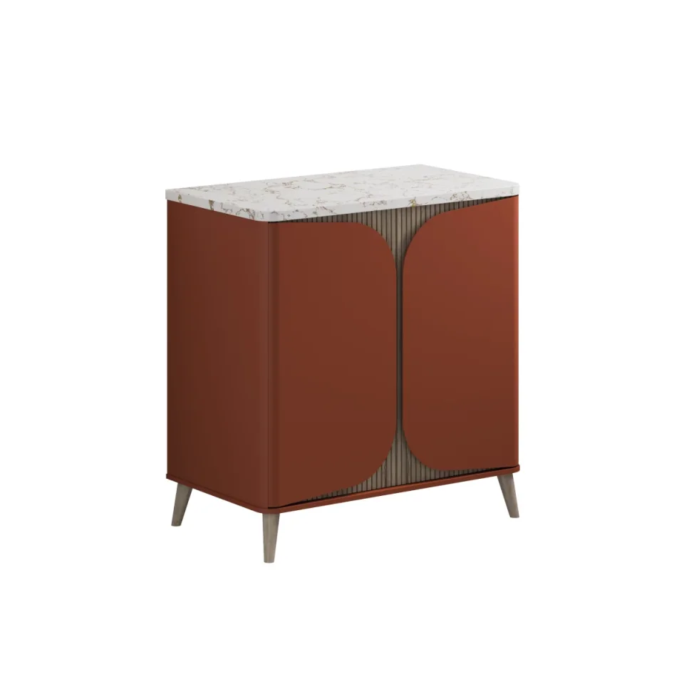 Crosswater Tamobour 800mm Floorstanding Vanity With Doors Soft Clay product image - Image 4
