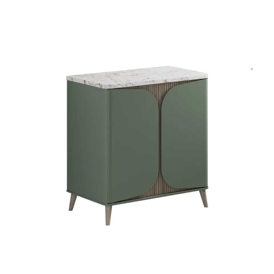 Crosswater Tamobour 800mm Floorstanding Vanity With Doors Sage Green product image - Image 3