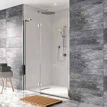 Crosswater Asura 8mm Sliding Door A 1700 Fixed Panel Matt Black detail view - Image 2