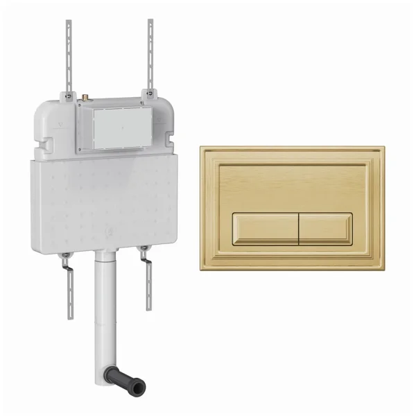 Crosswater Belgravia Cistern Set 2 Brushed Brass