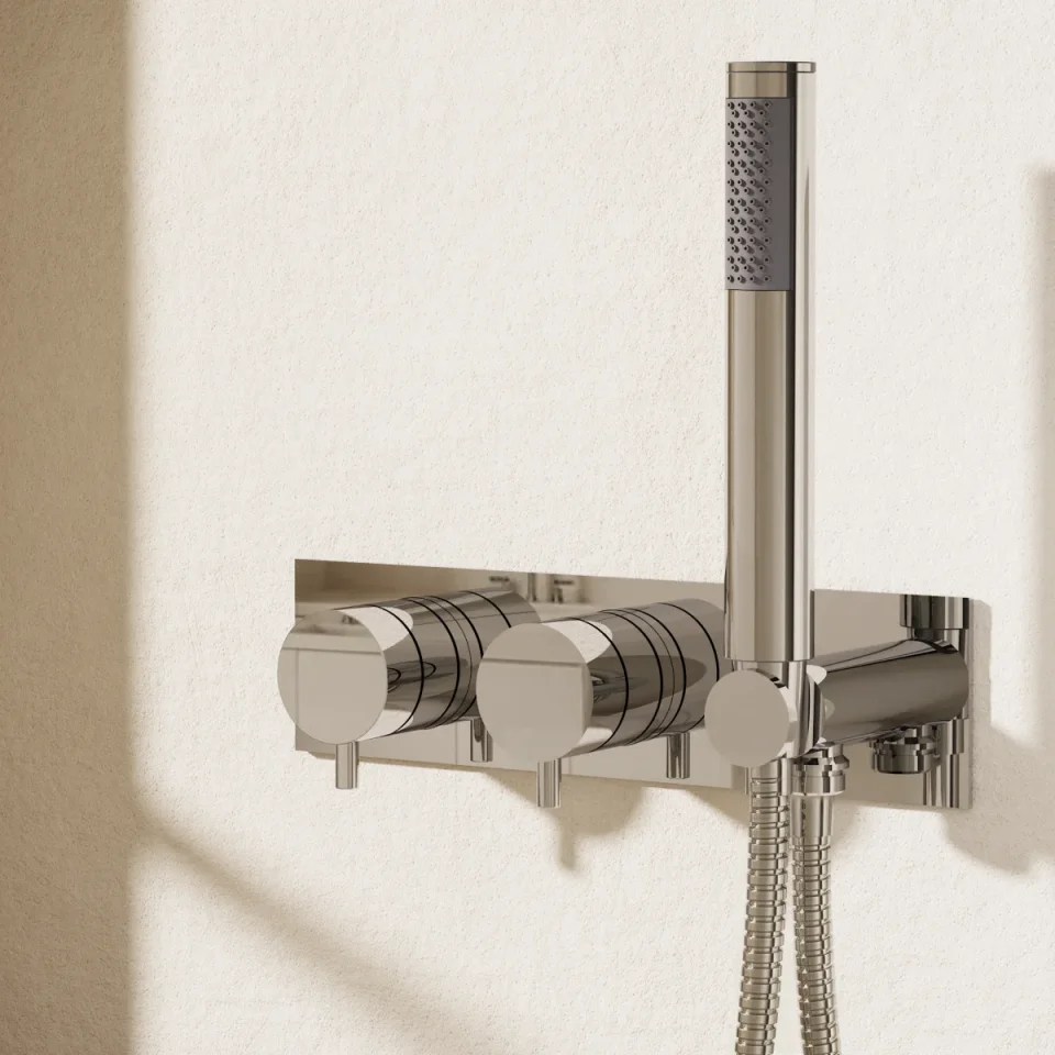 Crosswater Kai 2 Handle Trimset with Handset & Hose (must be paired with WLBP1501RC_V2) Chrome detail view - Image 2