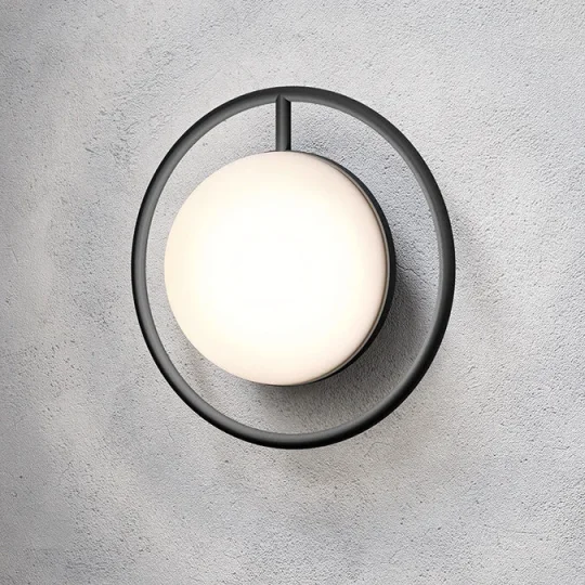 Crosswater Tranquil Wall Light - Matt Black detail view - Image 3
