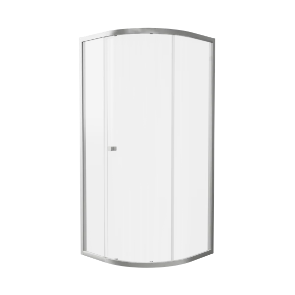 Crosswater Clear 6 Quadrant Single Door 800 Box A Brushed Nickel