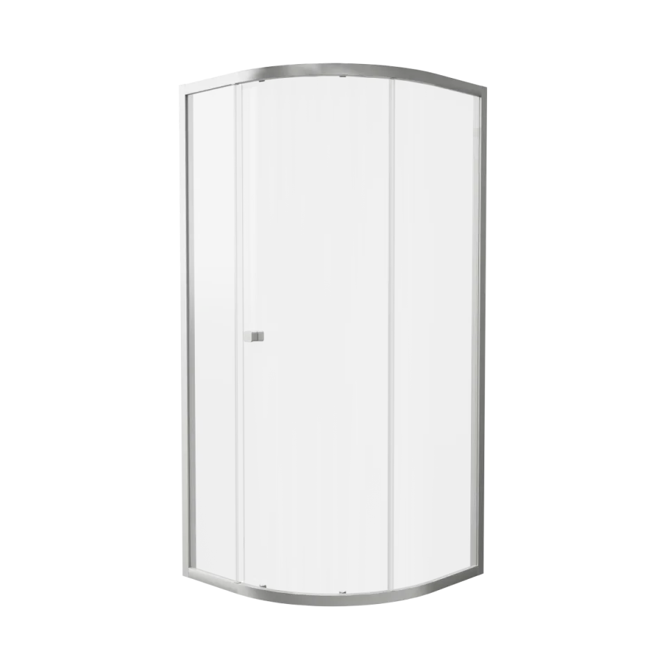 Crosswater Clear 6 Quadrant Single Door 800 Box A Brushed Nickel product image - Image 1