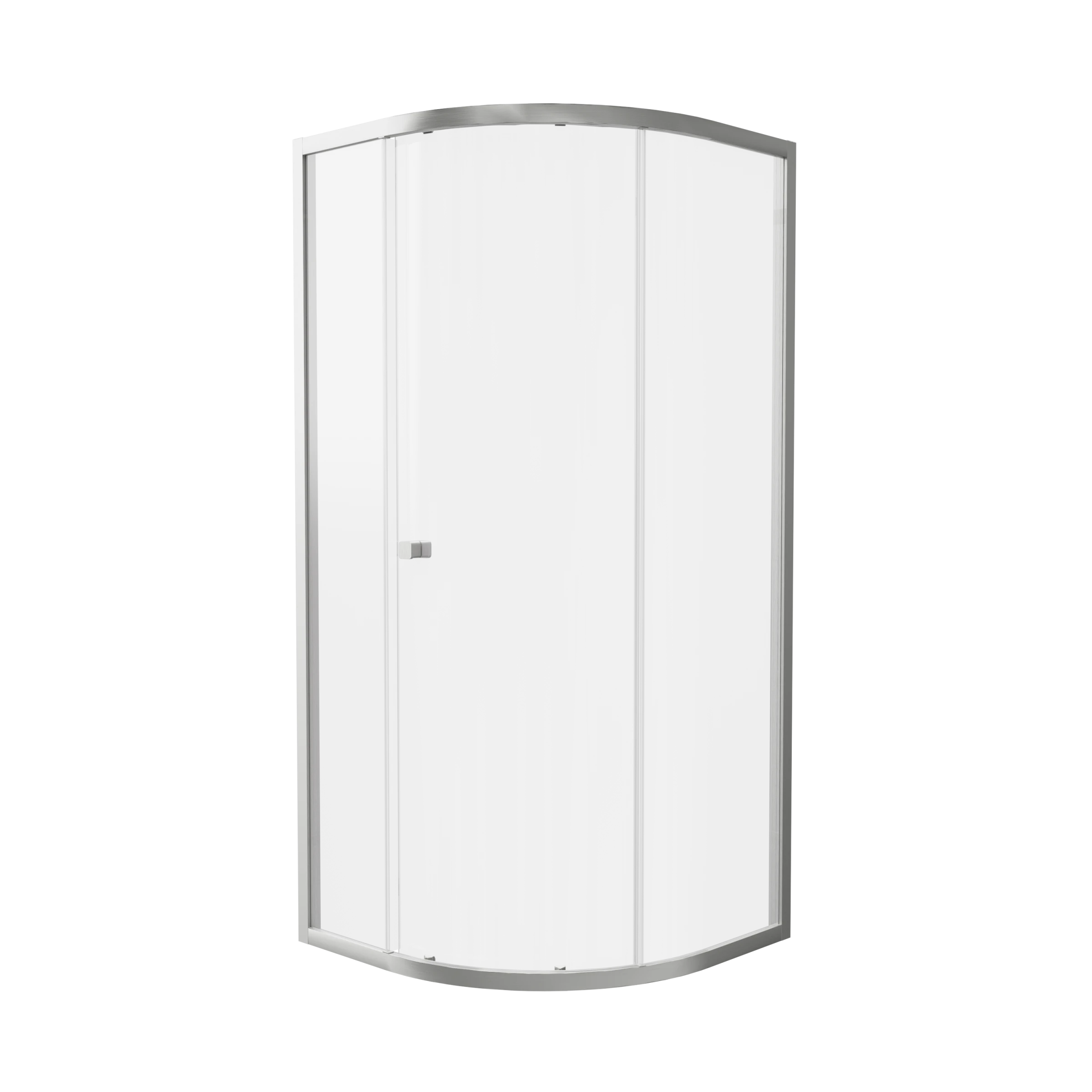 Crosswater Clear 6 Quadrant Single Door 900 Box A Brushed Nickel