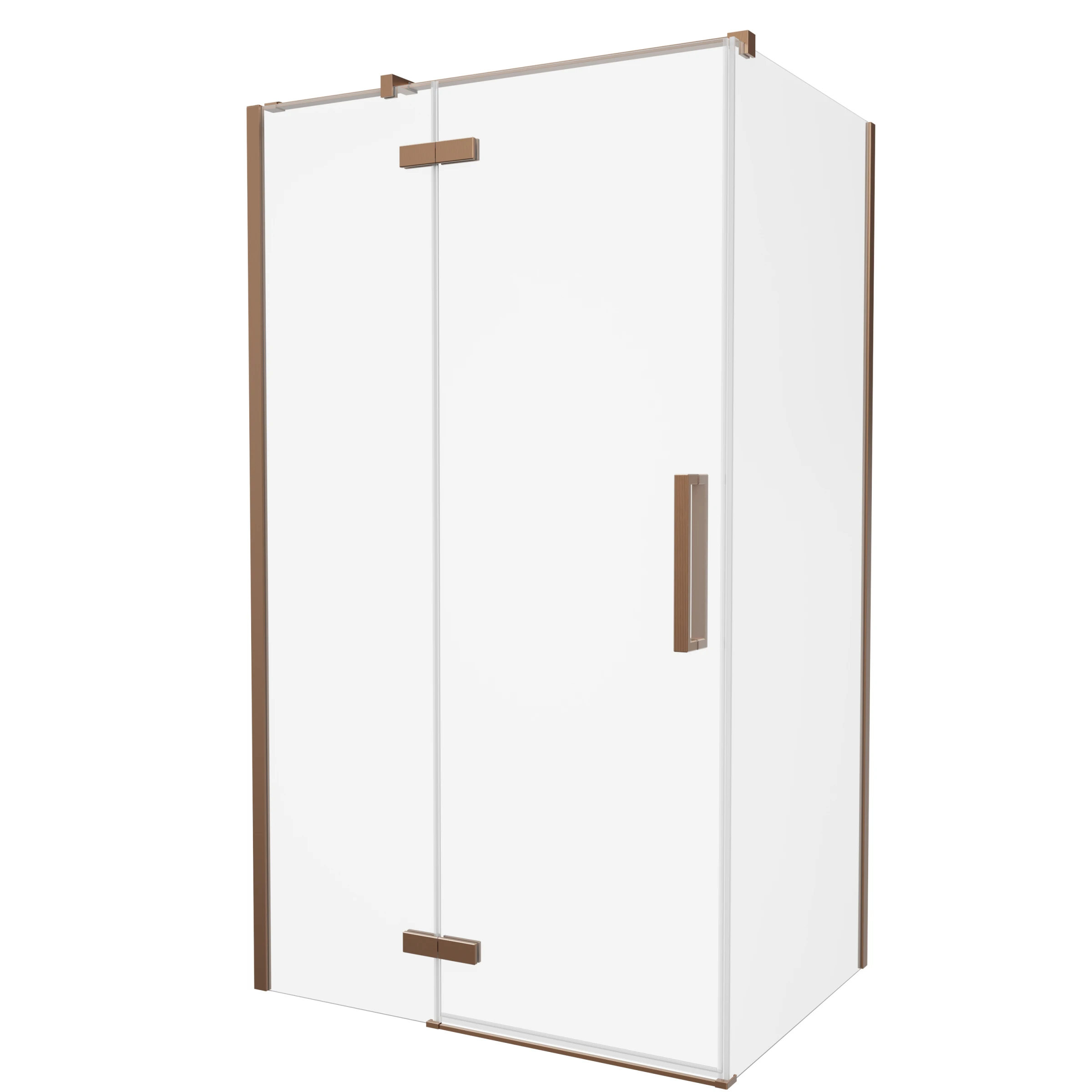 Crosswater Asura 900mm Side Panel for Soft Close Hinged Door Brushed bronze