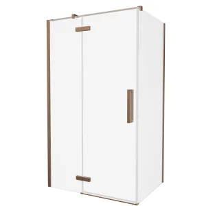 Crosswater Asura 900mm Side Panel for Soft Close Hinged Door Brushed bronze