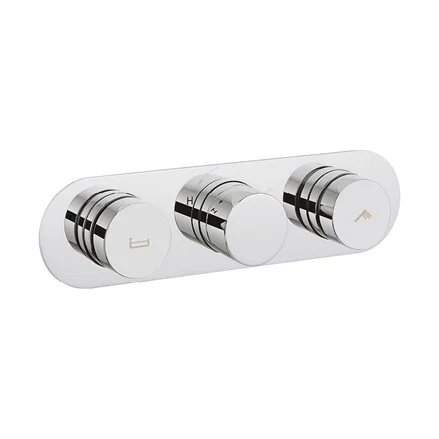 Crosswater Push Button Thermo Valve Bath Chrome