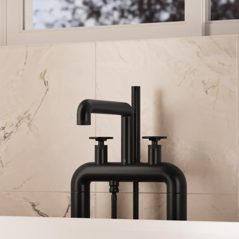 Crosswater Free standing Bath Filler & Shower Kit detail view - Image 6