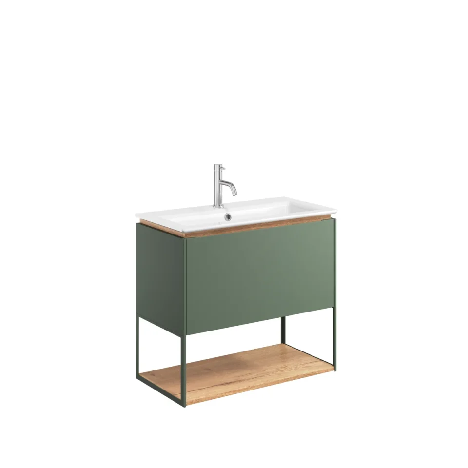 Crosswater Mada Shelf & Frame 700 Sage Green product image - Image 4