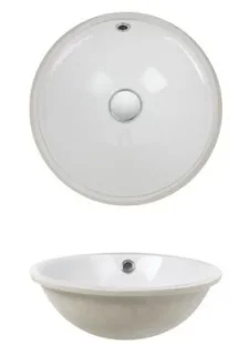 Crosswater Cerdena 380 Undermount Basin With Overflow White detail view - Image 2