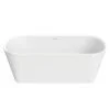 Crosswater Carne Free Standing Bath with Overflow and Waste 1700 x 750mm Matt White product image - Image 2
