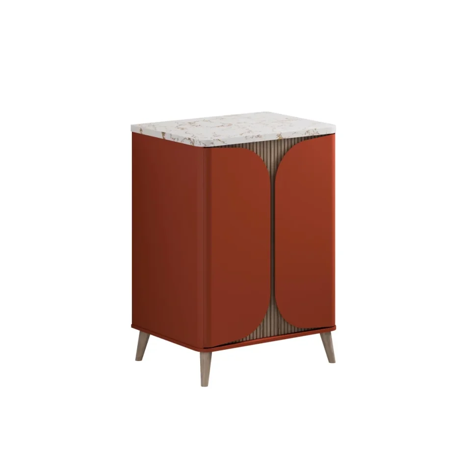 Crosswater Tamobour 600mm Floorstanding Vanity With Doors Soft Clay detail view - Image 4