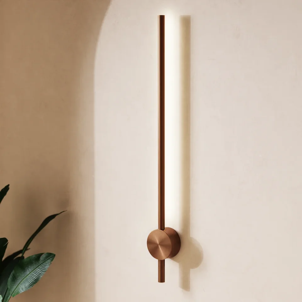 Crosswater Tranquil Pillar Light - Brushed Bronze detail view - Image 6
