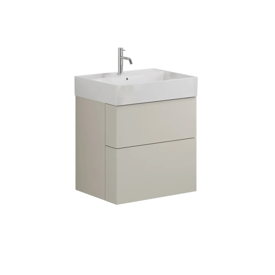Crosswater Avenue Two Drawer Wall Hung Vanity 600mm Warm Stone product image - Image 4