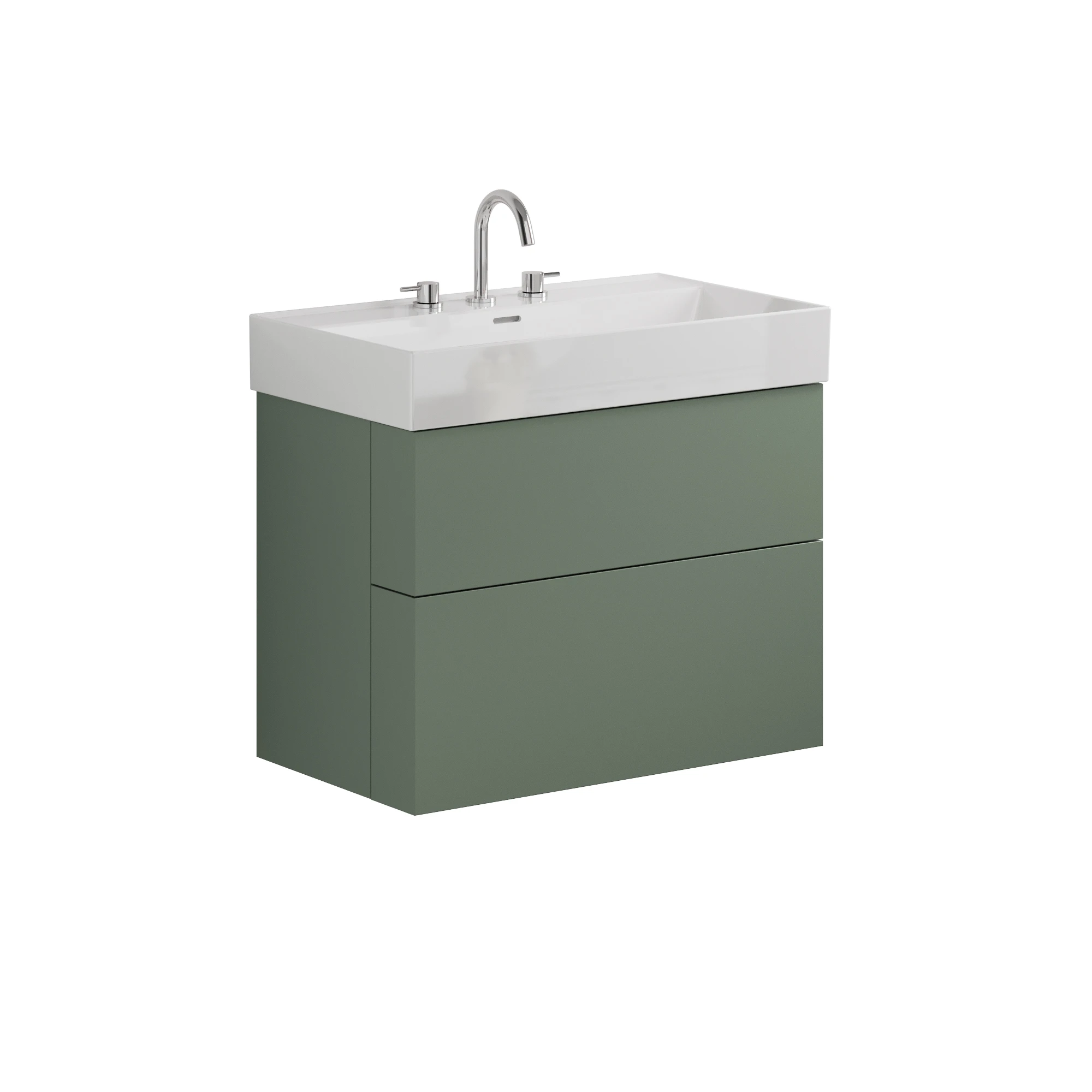 Crosswater Avenue Basin 3 Tap Hole Tall Ceramic Basin 800mm White