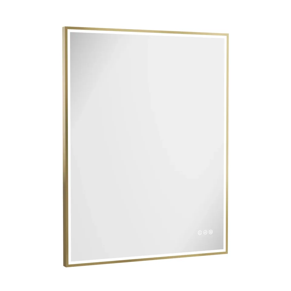 Crosswater MPRO Lit Mirror 700 x 900mm Brushed Brass product image - Image 3