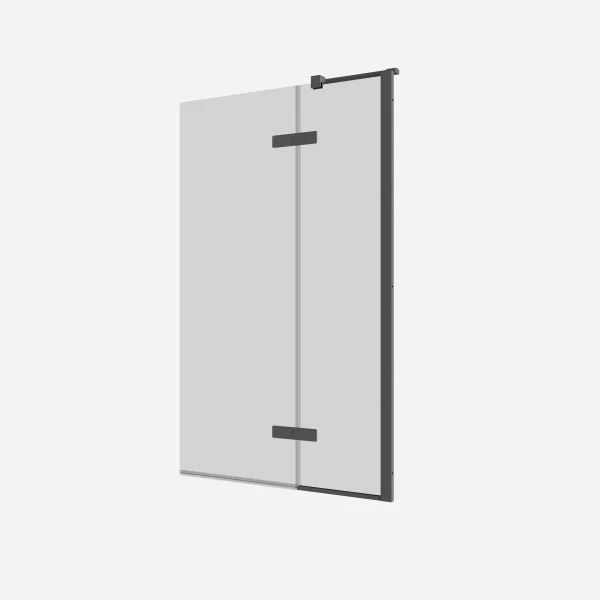 Crosswater Optix Hinged Bath Screen180 Right Handed Slate
