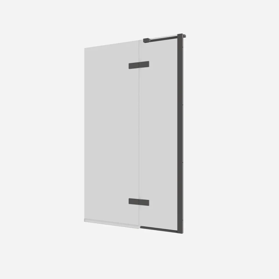 Crosswater Optix Hinged Bath Screen 90 Right Handed Slate product image - Image 3