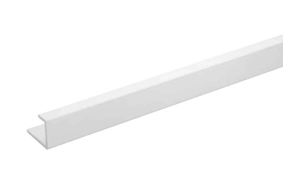 Crosswater Aluminium Extrusion End Cap 11mm 2450mm White product image - Image 1