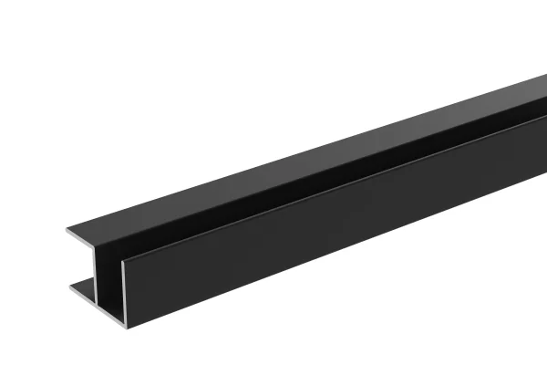 Crosswater Aluminium Extrusion External Corner 11mm 2450mm Black