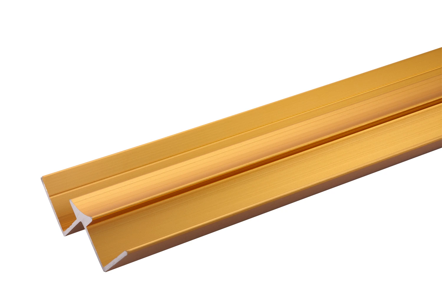 Crosswater Aluminium Extrusion Internal Corner 11mm 2450mm Brushed Brass
