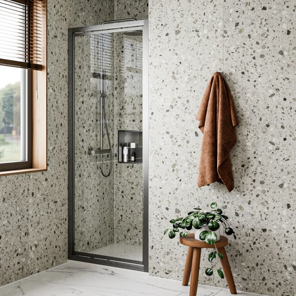 Crosswater 6mm Infold Door 760 Slate product image - Image 1