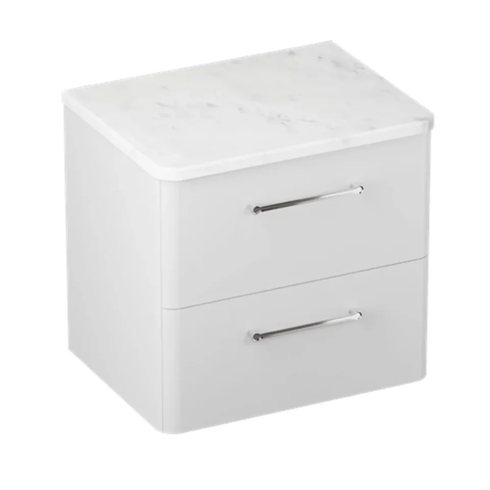 Britton Camberwell Unit 600mm Frosted White detail view - Image 2
