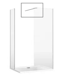 Burlington Glass Wall Brace Chrome detail view - Image 2