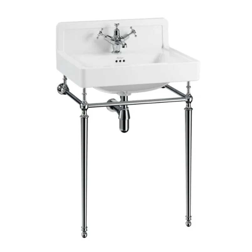 Burlington Basin Stand For 610 Square Basin Chrome detail view - Image 2