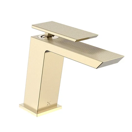 Crosswater Limit Basin Monobloc Brushed Brass detail view - Image 2