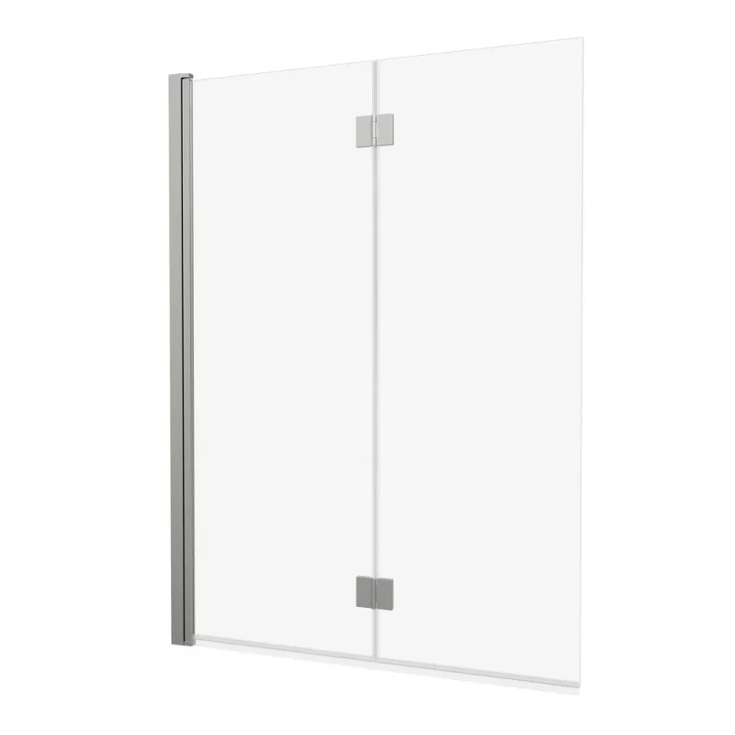Crosswater Asura Fully Folding Bath Screen Brushed Nickel detail view - Image 4