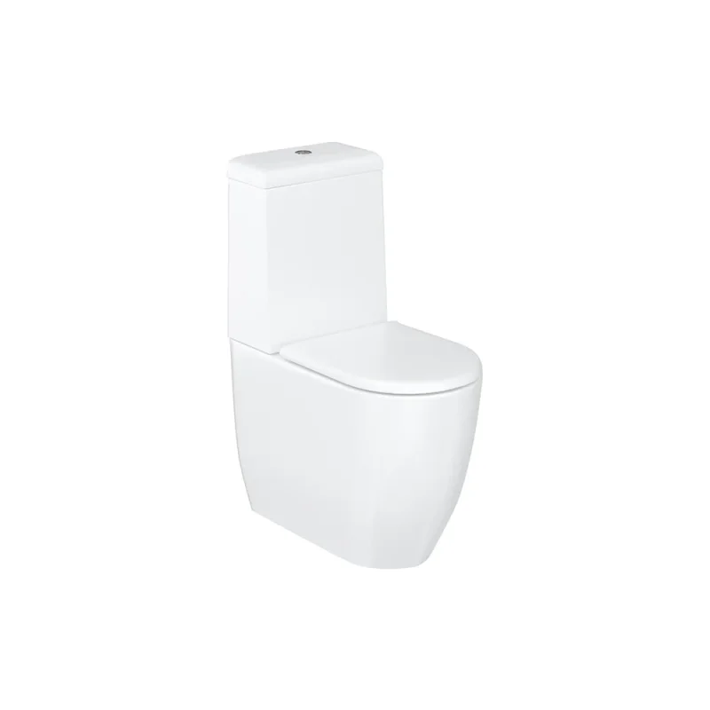 Britton Milan Rimless Close Coupled Wc & Seat Gloss White product image - Image 3