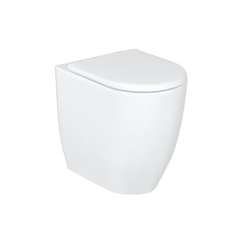 Britton Milan Rimless Back To Wall Wc & Seat Gloss White product image - Image 5