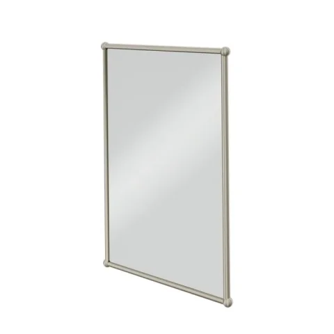 Burlington A11 Rectangular Brushed Nickel Framed Mirror 500 X 700mm product image - Image 2