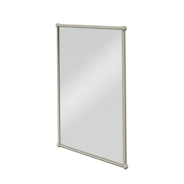 Burlington A11 Rectangular Brushed Nickel Framed Mirror 500 X 700mm product image - Image 2