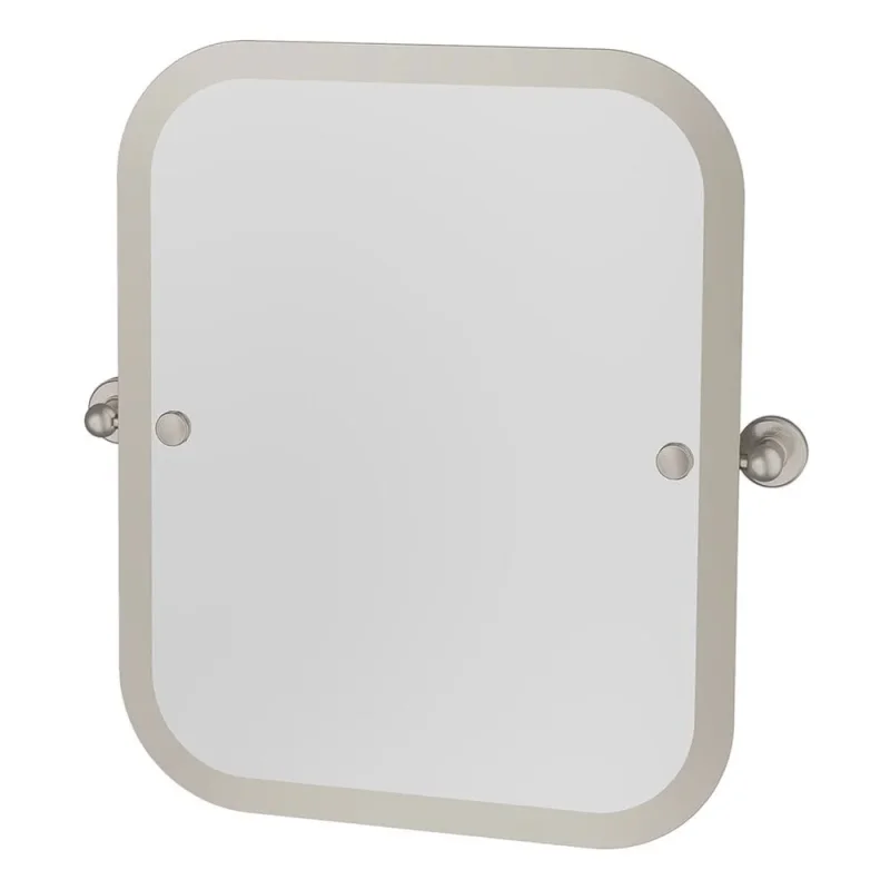 Burlington Rectangular Swivel Mirror Brushed Nickel detail view - Image 4