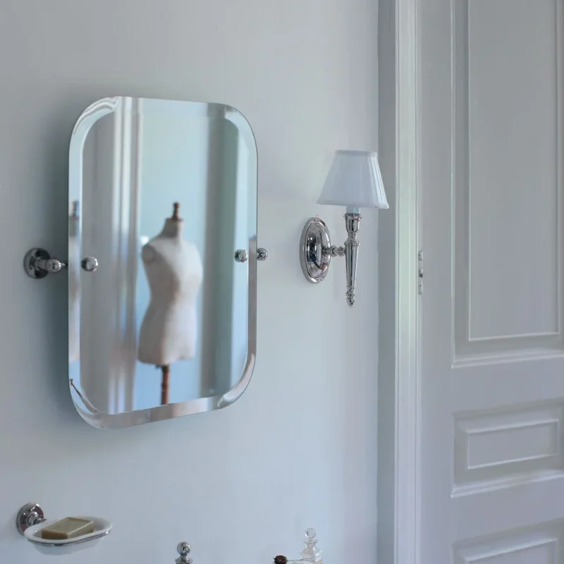 Burlington Rectangular Swivel Mirror Chrome detail view - Image 3