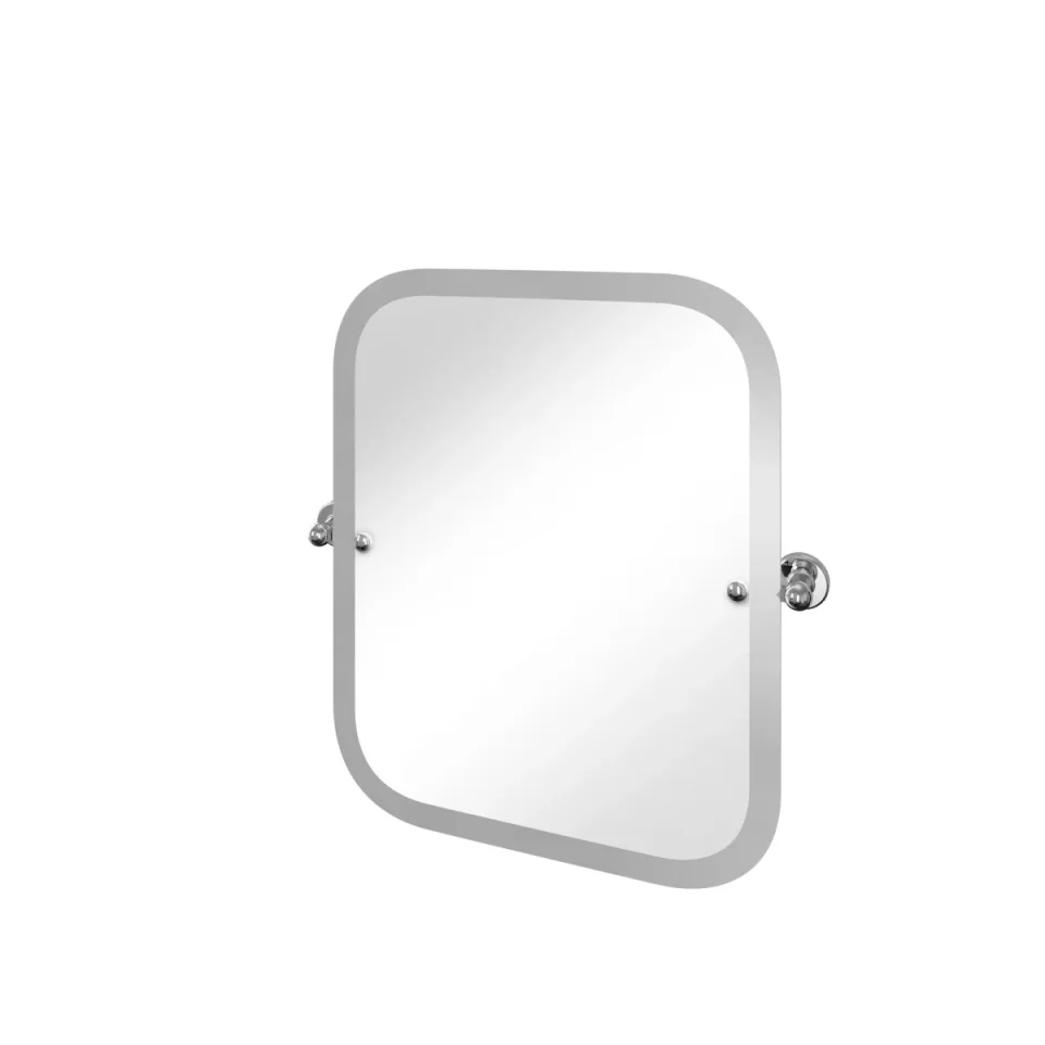 Burlington Rectangular Swivel Mirror Chrome detail view - Image 4