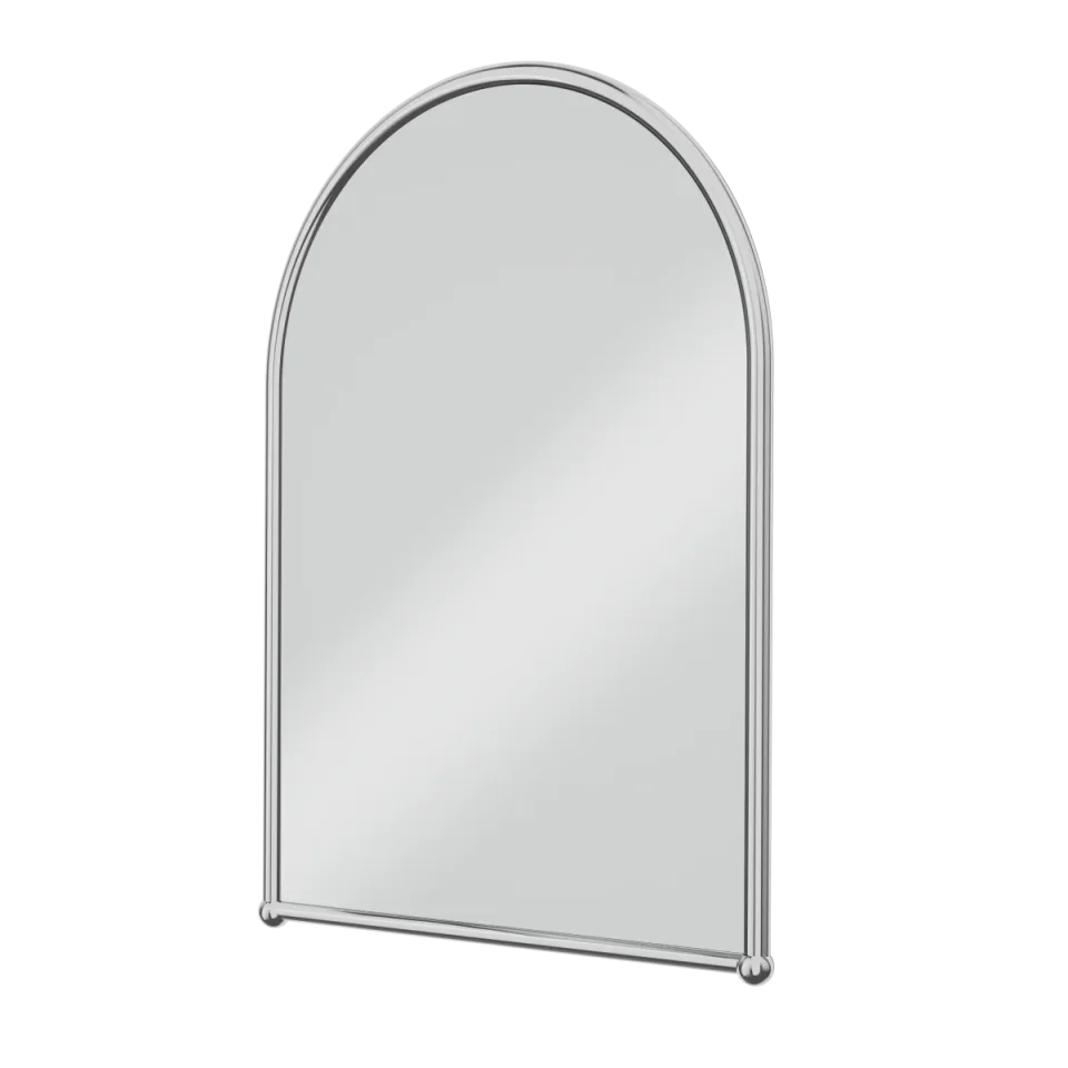 Burlington A9 Arched Brushed Nickel Framed Mirror 500 X 700mm product image - Image 3