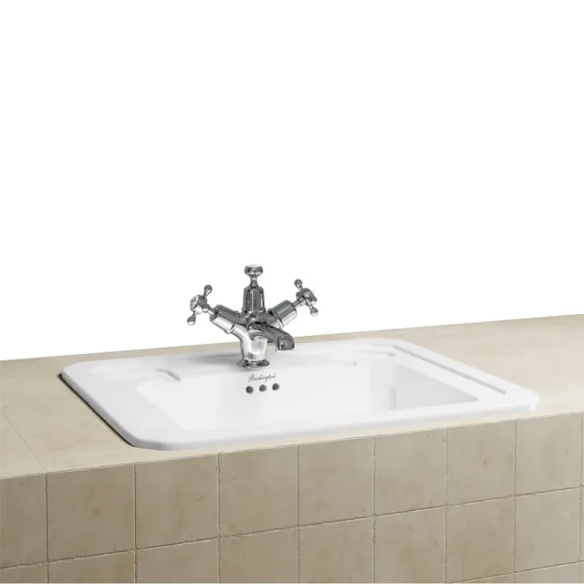 Burlington Victorian 1th 540 Fully Inset Vanity Basin detail view - Image 2
